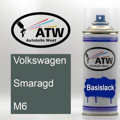 Volkswagen, Smaragd, M6: 400ml Sprühdose, von ATW Autoteile West.