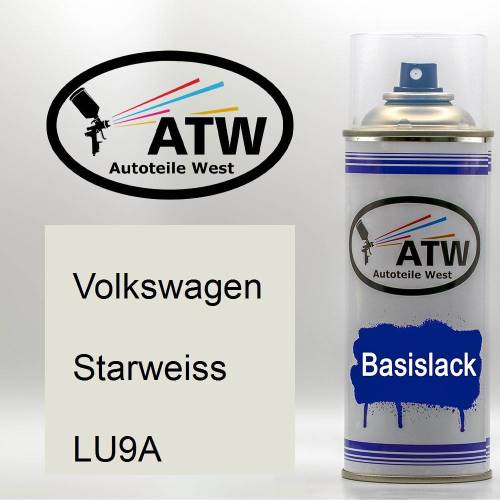 Volkswagen, Starweiss, LU9A: 400ml Sprühdose, von ATW Autoteile West.