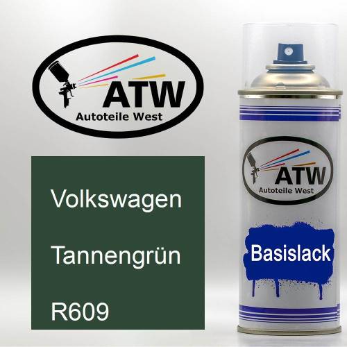 Volkswagen, Tannengrün, R609: 400ml Sprühdose, von ATW Autoteile West.