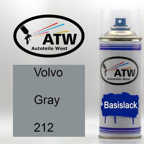 Volvo, Gray, 212: 400ml Sprühdose, von ATW Autoteile West.