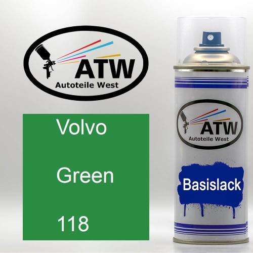 Volvo, Green, 118: 400ml Sprühdose, von ATW Autoteile West.