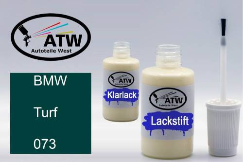 BMW, Turf, 073: 20ml Lackstift + 20ml Klarlack - Set, von ATW Autoteile West.