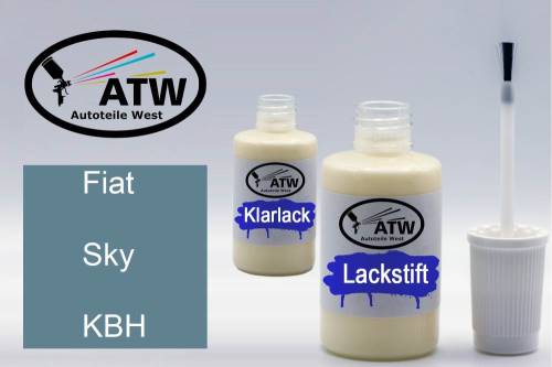 Fiat, Sky, KBH: 20ml Lackstift + 20ml Klarlack - Set, von ATW Autoteile West.