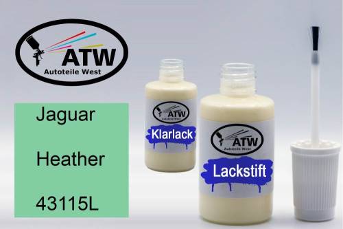 Jaguar, Heather, 43115L: 20ml Lackstift + 20ml Klarlack - Set, von ATW Autoteile West.