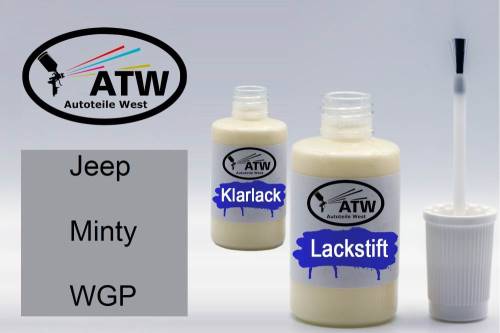 Jeep, Minty, WGP: 20ml Lackstift + 20ml Klarlack - Set, von ATW Autoteile West.