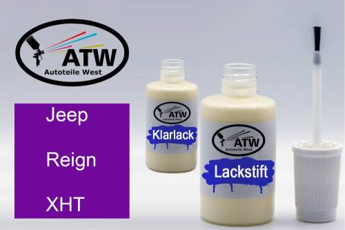 Jeep, Reign, XHT: 20ml Lackstift + 20ml Klarlack - Set, von ATW Autoteile West.