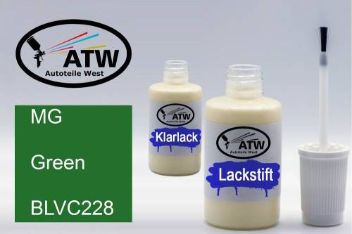 MG, Green, BLVC228: 20ml Lackstift + 20ml Klarlack - Set, von ATW Autoteile West.