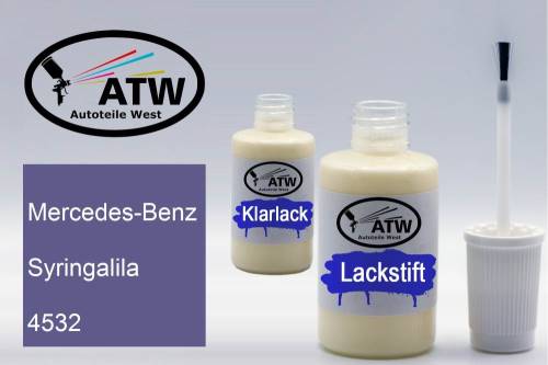 Mercedes-Benz, Syringalila, 4532: 20ml Lackstift + 20ml Klarlack - Set, von ATW Autoteile West.