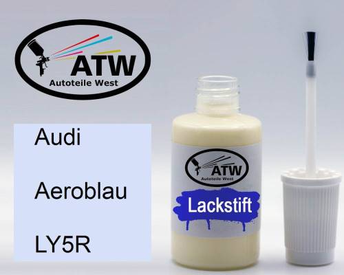 Audi, Aeroblau, LY5R: 20ml Lackstift, von ATW Autoteile West.