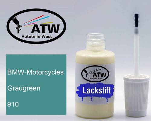 BMW-Motorcycles, Graugreen, 910: 20ml Lackstift, von ATW Autoteile West.