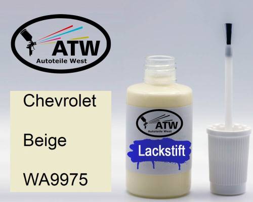 Chevrolet, Beige, WA9975: 20ml Lackstift, von ATW Autoteile West.