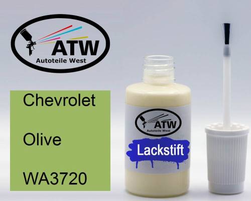 Chevrolet, Olive, WA3720: 20ml Lackstift, von ATW Autoteile West.