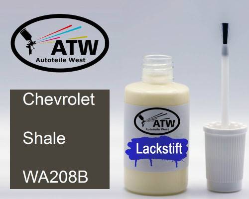 Chevrolet, Shale, WA208B: 20ml Lackstift, von ATW Autoteile West.