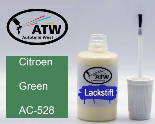 Citroen, Green, AC-528: 20ml Lackstift, von ATW Autoteile West.