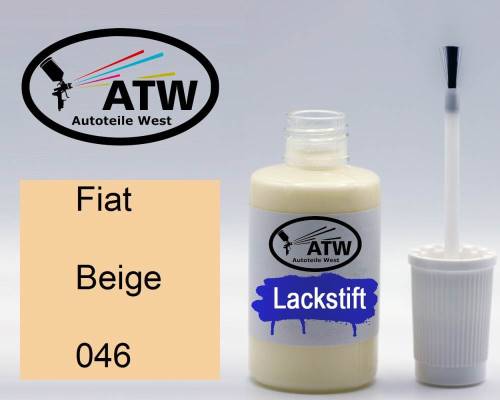 Fiat, Beige, 046: 20ml Lackstift, von ATW Autoteile West.