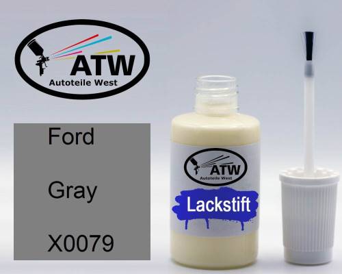 Ford, Gray, X0079: 20ml Lackstift, von ATW Autoteile West.