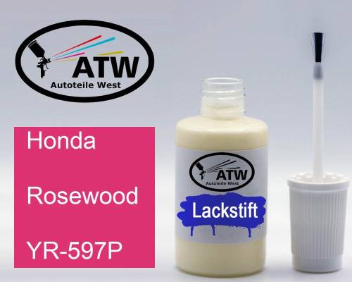 Honda, Rosewood, YR-597P: 20ml Lackstift, von ATW Autoteile West.