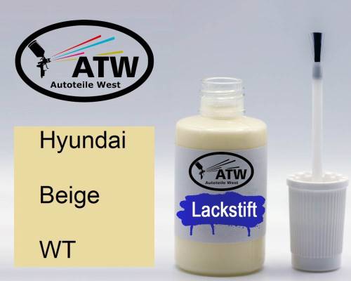 Hyundai, Beige, WT: 20ml Lackstift, von ATW Autoteile West.