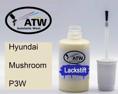 Hyundai, Mushroom, P3W: 20ml Lackstift, von ATW Autoteile West.