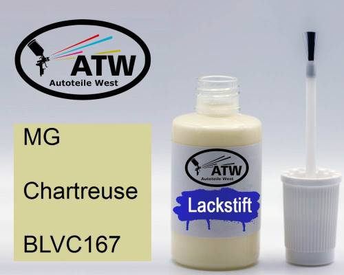 MG, Chartreuse, BLVC167: 20ml Lackstift, von ATW Autoteile West.