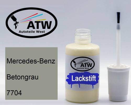 Mercedes-Benz, Betongrau, 7704: 20ml Lackstift, von ATW Autoteile West.