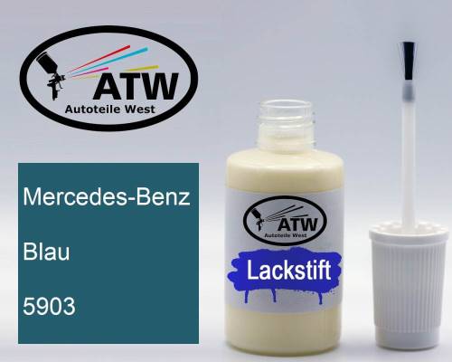 Mercedes-Benz, Blau, 5903: 20ml Lackstift, von ATW Autoteile West.