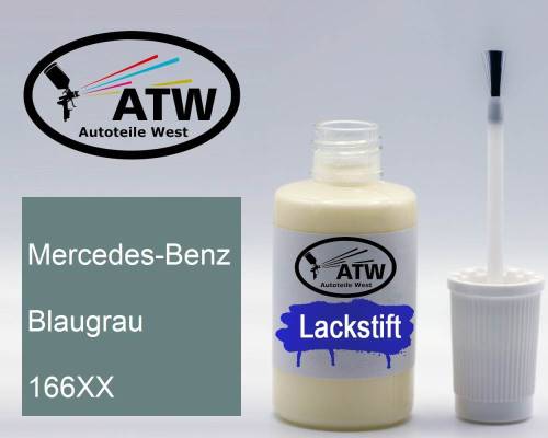 Mercedes-Benz, Blaugrau, 166XX: 20ml Lackstift, von ATW Autoteile West.