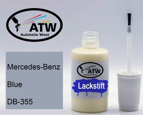 Mercedes-Benz, Blue, DB-355: 20ml Lackstift, von ATW Autoteile West.