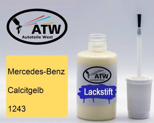 Mercedes-Benz, Calcitgelb, 1243: 20ml Lackstift, von ATW Autoteile West.