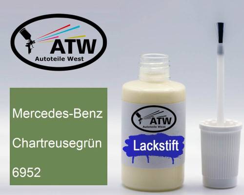 Mercedes-Benz, Chartreusegrün, 6952: 20ml Lackstift, von ATW Autoteile West.