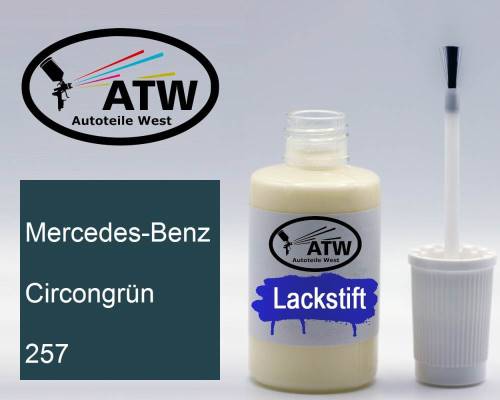 Mercedes-Benz, Circongrün, 257: 20ml Lackstift, von ATW Autoteile West.