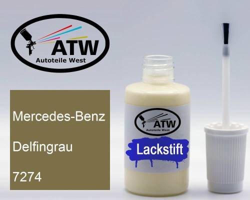 Mercedes-Benz, Delfingrau, 7274: 20ml Lackstift, von ATW Autoteile West.