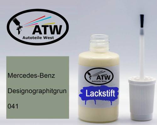 Mercedes-Benz, Designographitgrun, 041: 20ml Lackstift, von ATW Autoteile West.