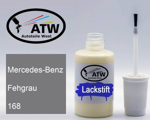 Mercedes-Benz, Fehgrau, 168: 20ml Lackstift, von ATW Autoteile West.