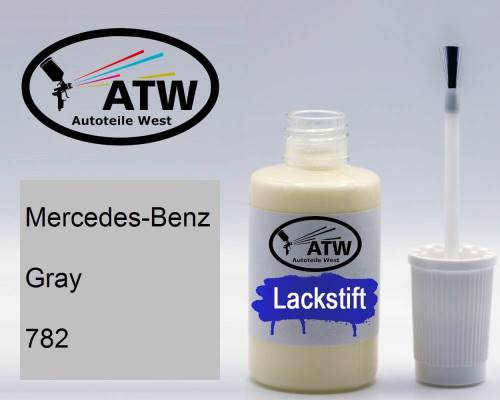 Mercedes-Benz, Gray, 782: 20ml Lackstift, von ATW Autoteile West.