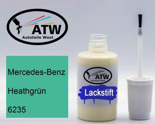 Mercedes-Benz, Heathgrün, 6235: 20ml Lackstift, von ATW Autoteile West.