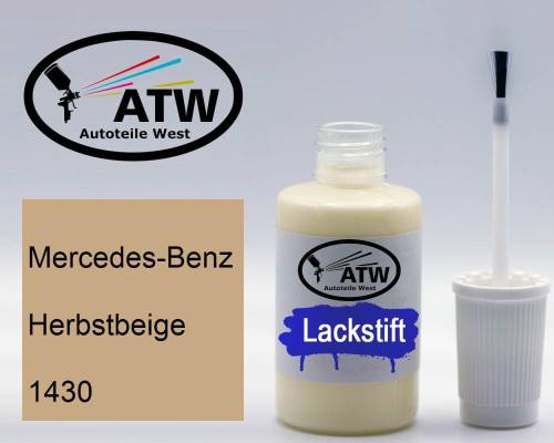 Mercedes-Benz, Herbstbeige, 1430: 20ml Lackstift, von ATW Autoteile West.