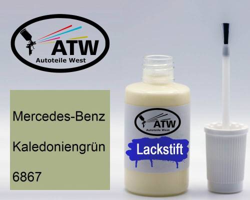 Mercedes-Benz, Kaledoniengrün, 6867: 20ml Lackstift, von ATW Autoteile West.