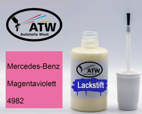 Mercedes-Benz, Magentaviolett, 4982: 20ml Lackstift, von ATW Autoteile West.