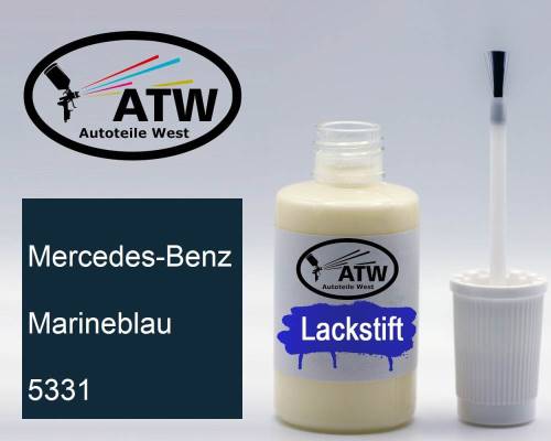 Mercedes-Benz, Marineblau, 5331: 20ml Lackstift, von ATW Autoteile West.