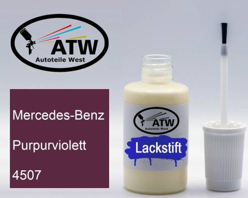 Mercedes-Benz, Purpurviolett, 4507: 20ml Lackstift, von ATW Autoteile West.