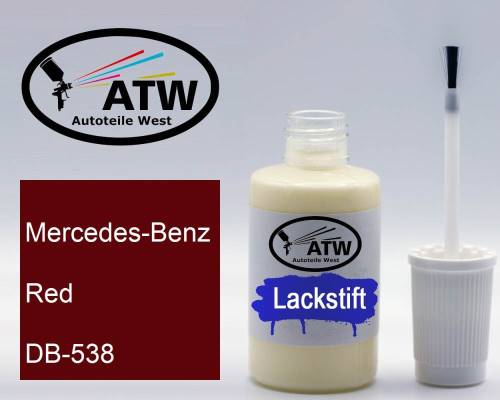 Mercedes-Benz, Red, DB-538: 20ml Lackstift, von ATW Autoteile West.