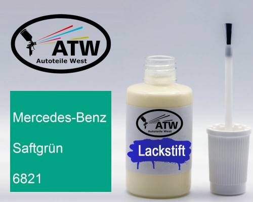 Mercedes-Benz, Saftgrün, 6821: 20ml Lackstift, von ATW Autoteile West.