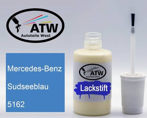 Mercedes-Benz, Sudseeblau, 5162: 20ml Lackstift, von ATW Autoteile West.