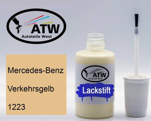 Mercedes-Benz, Verkehrsgelb, 1223: 20ml Lackstift, von ATW Autoteile West.