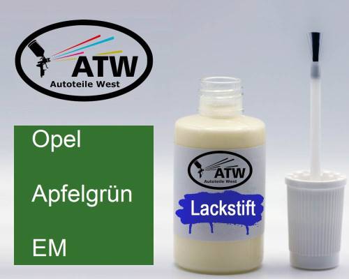 Opel, Apfelgrün, EM: 20ml Lackstift, von ATW Autoteile West.