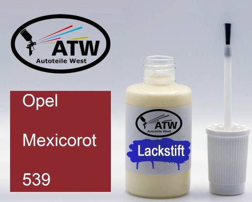 Opel, Mexicorot, 539: 20ml Lackstift, von ATW Autoteile West.