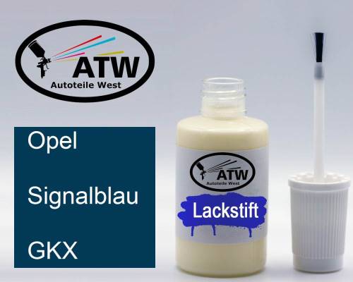 Opel, Signalblau, GKX: 20ml Lackstift, von ATW Autoteile West.