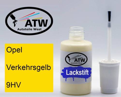 Opel, Verkehrsgelb, 9HV: 20ml Lackstift, von ATW Autoteile West.