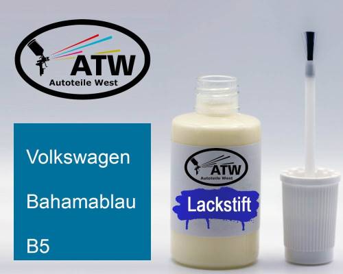 Volkswagen, Bahamablau, B5: 20ml Lackstift, von ATW Autoteile West.